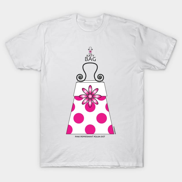 The Katy Bag / Pink Peppermint Polka Dot T-Shirt by srwdesign